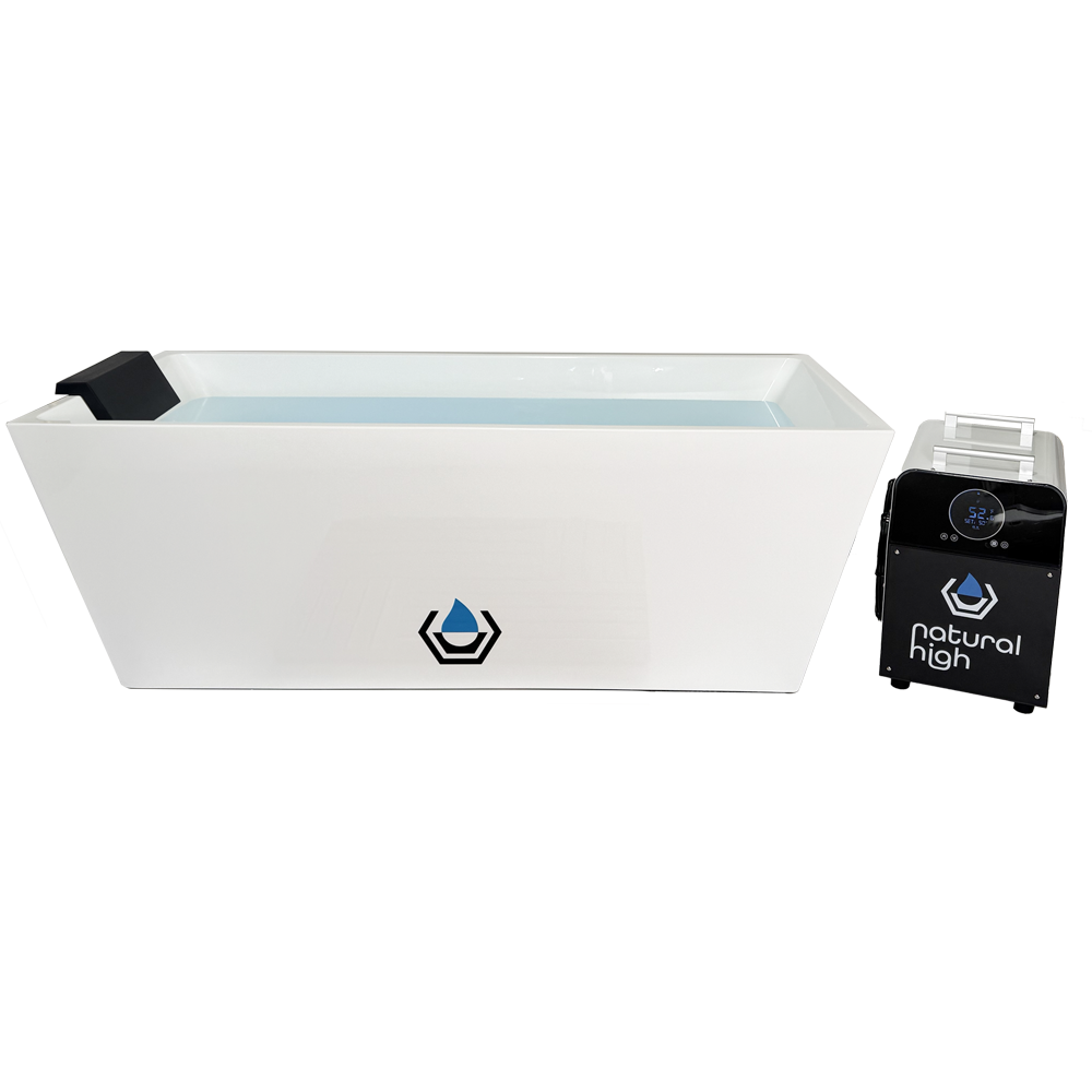 Natural High Premier Acrylic Cold Plunge Tub with 1HP Chiller and Insulated Cover