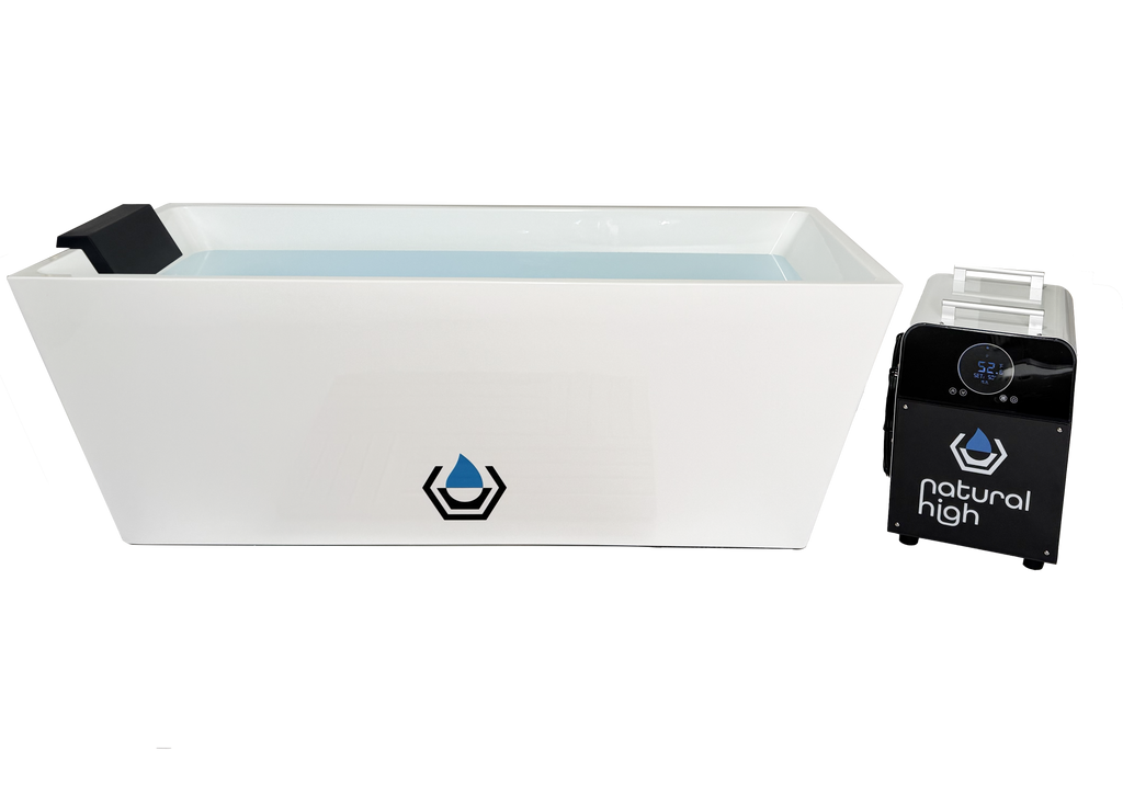 Natural High Premier Acrylic Cold Plunge Tub with 1HP Chiller and Insulated Cover