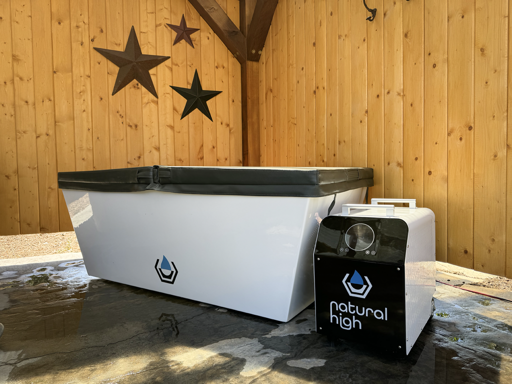 Natural High Premier Acrylic Cold Plunge Tub with 1HP Chiller and Insulated Cover
