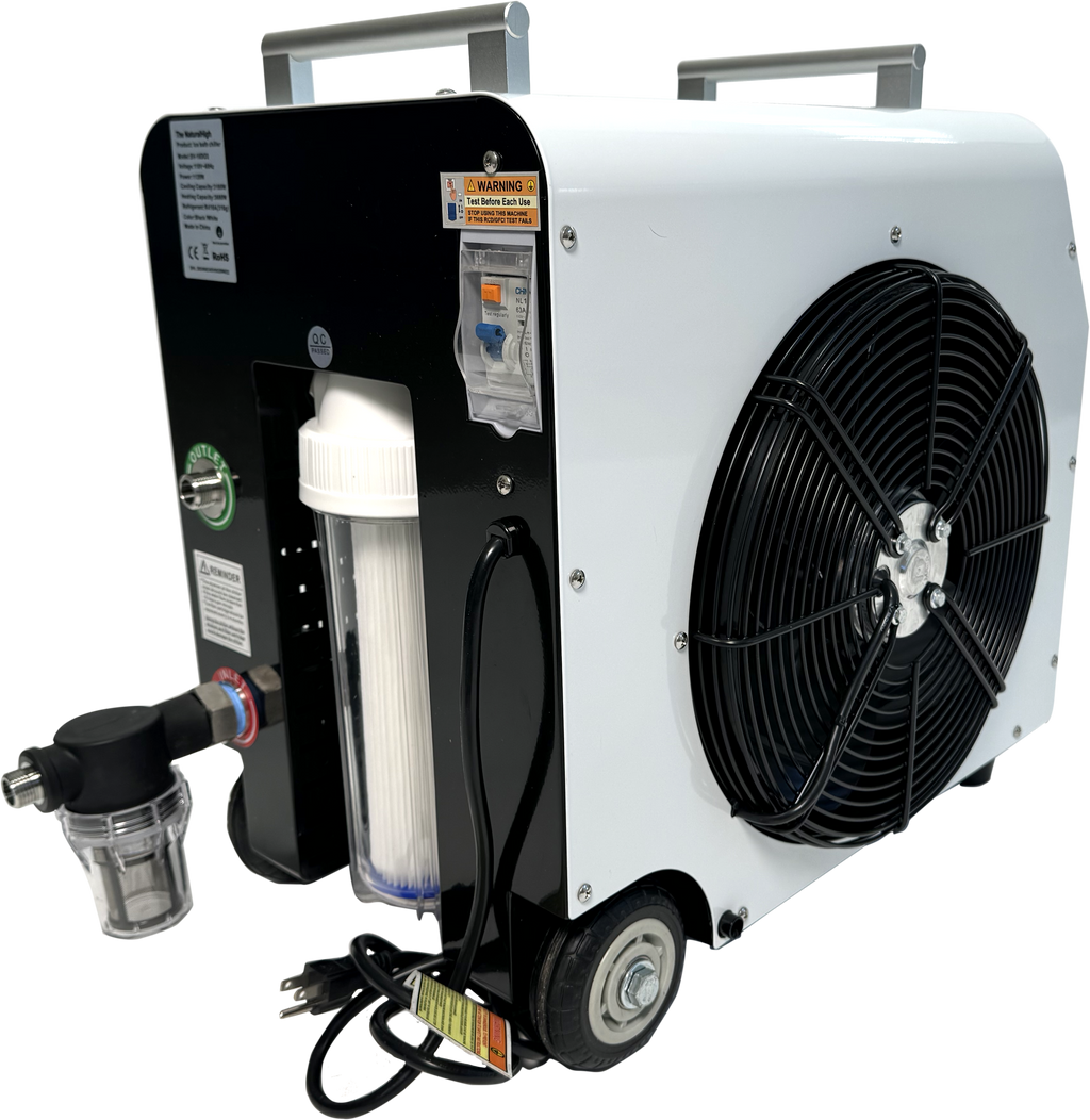 Natural High Premier Acrylic Cold Plunge Tub with 1HP Chiller and Insulated Cover