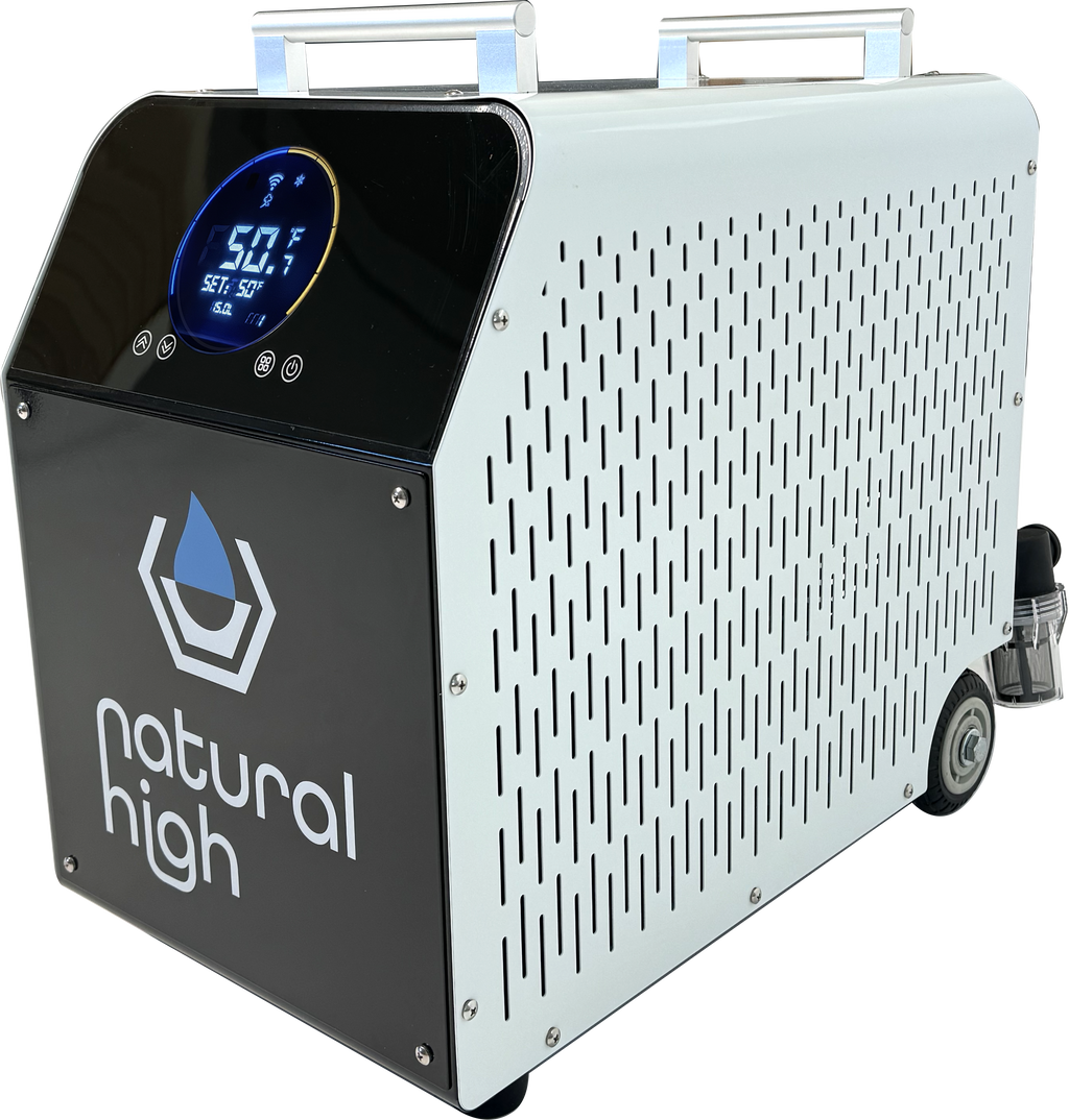 Natural High Premier Acrylic Cold Plunge Tub with 1HP Chiller and Insulated Cover