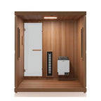 Finnmark FD-5 Trinity XL 4-Person Home Infrared and Steam Sauna Combo with Red Light Panel