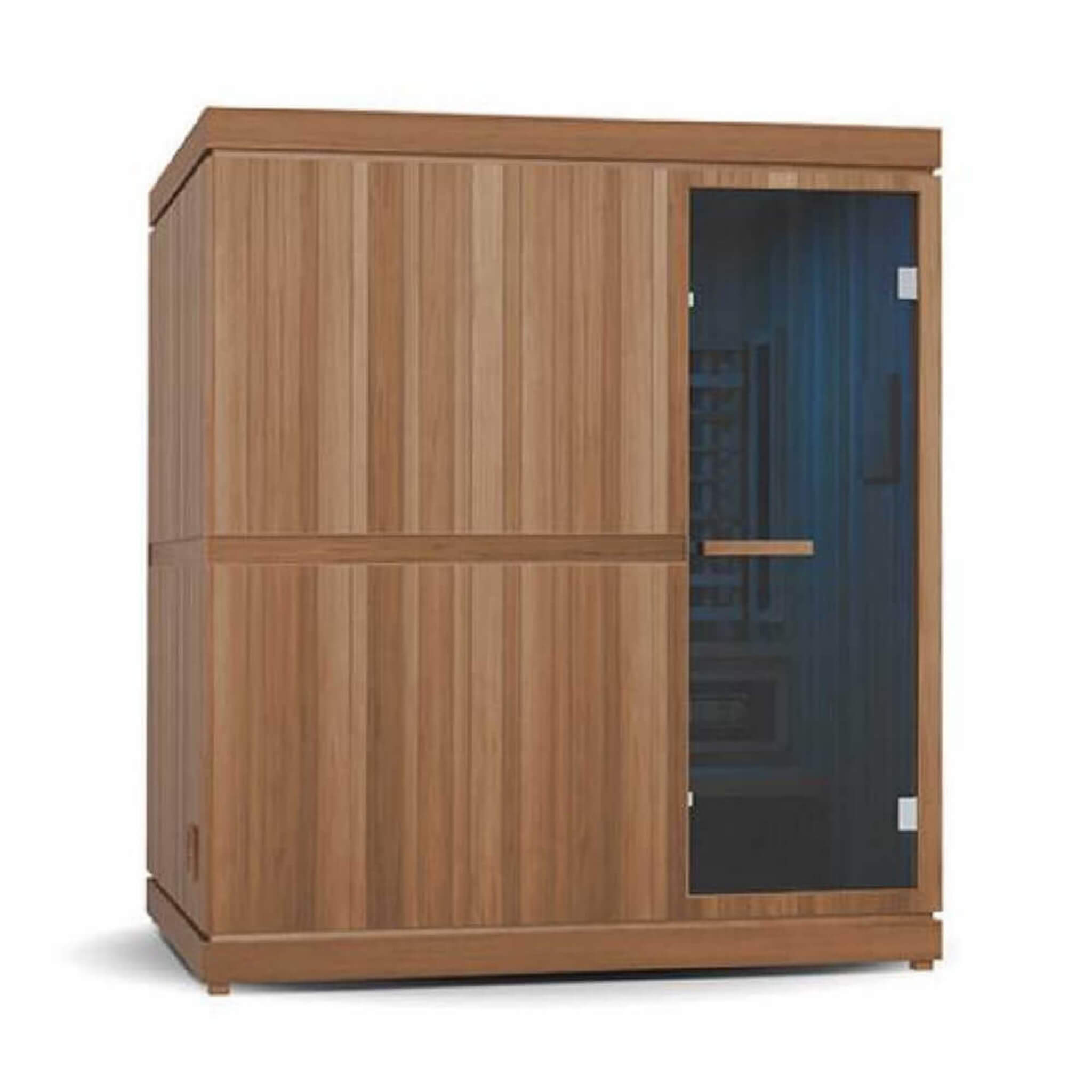 Finnmark FD-5 Trinity XL 4-Person Home Infrared and Steam Sauna Combo with Red Light Panel