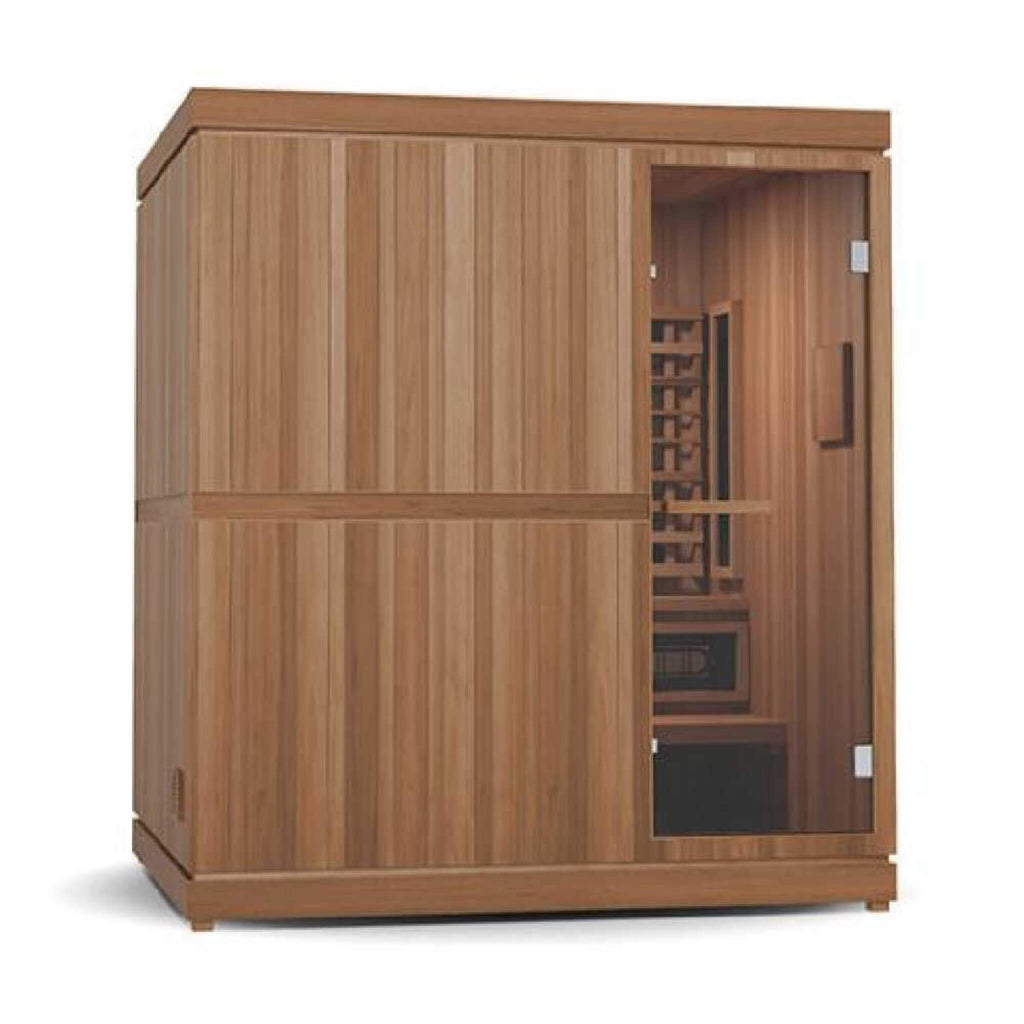 Finnmark FD-5 Trinity XL 4-Person Home Infrared and Steam Sauna Combo with Red Light Panel