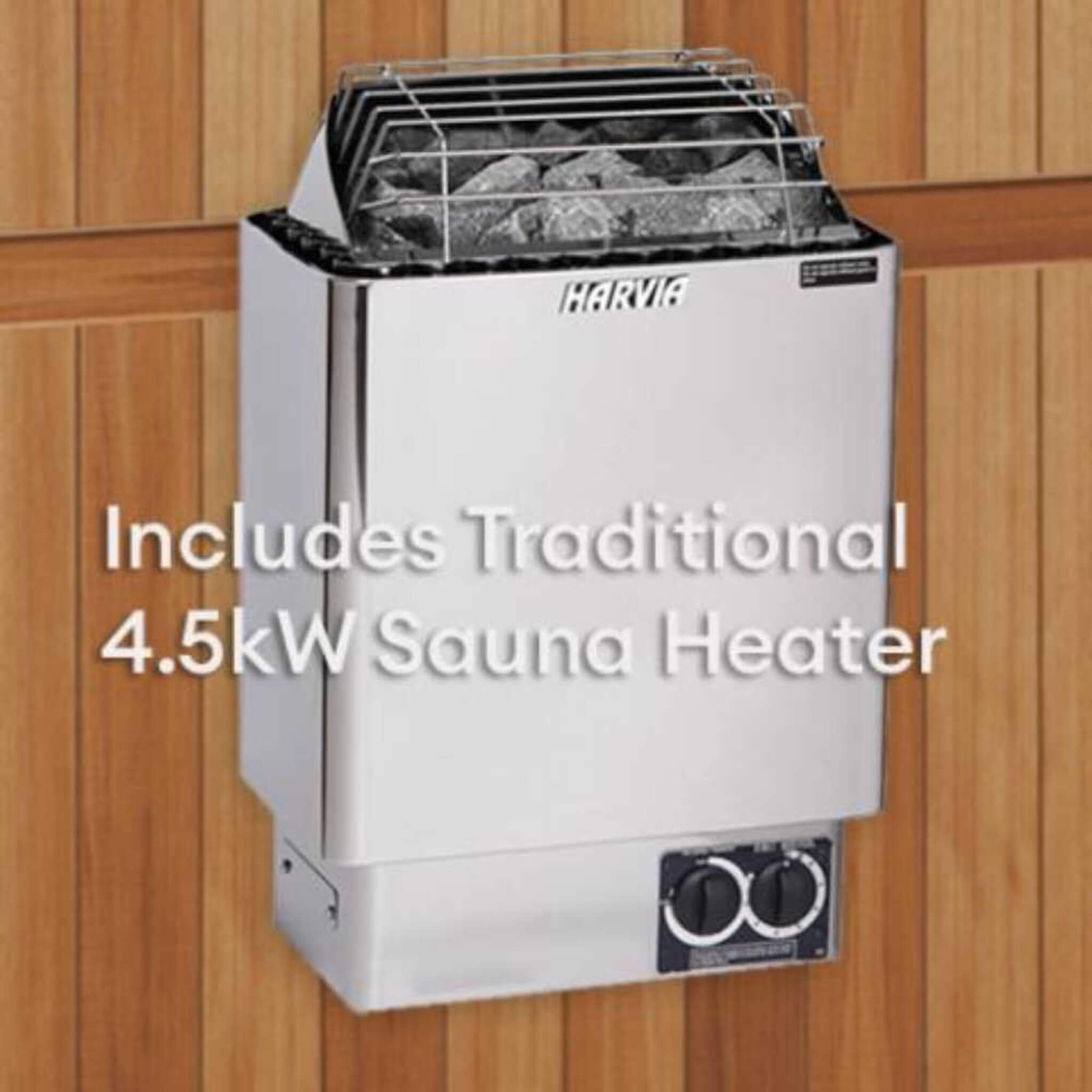 Finnmark FD-5 Trinity XL 4-Person Home Infrared and Steam Sauna Combo with Red Light Panel