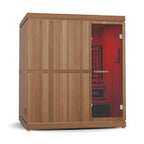 Finnmark FD-5 Trinity XL 4-Person Home Infrared and Steam Sauna Combo with Red Light Panel