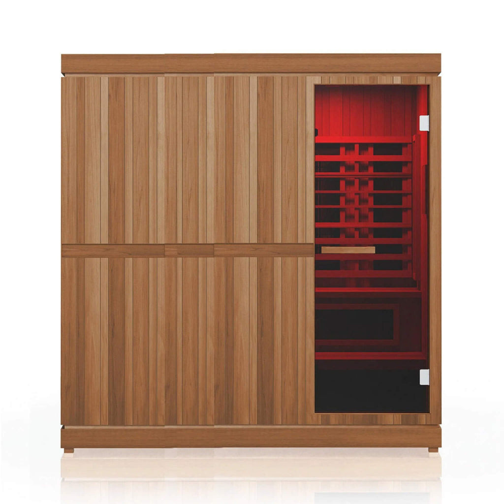 Finnmark FD-5 Trinity XL 4-Person Home Infrared and Steam Sauna Combo with Red Light Panel