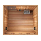 Finnmark FD-5 Trinity XL 4-Person Home Infrared and Steam Sauna Combo with Red Light Panel