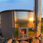 SaunaLife Model S4N Premium 6-Person Home Wood-Burning Hot Tub [SL-MODELS4N]