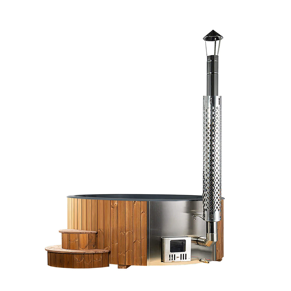 SaunaLife Model S4N Premium 6-Person Home Wood-Burning Hot Tub [SL-MODELS4N]