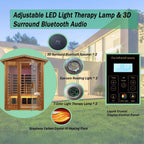Thermora Ignis 2-Person Ultra-Low EMF Mahogany Outdoor Infrared Sauna with Bluetooth Speakers