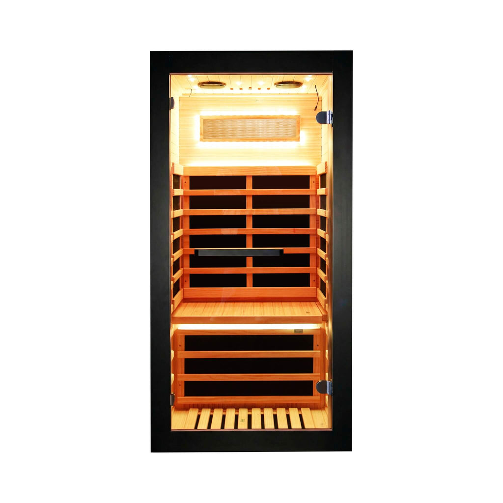 Thermora Solara Single-Person Chilean Pine Infrared Sauna Cabin